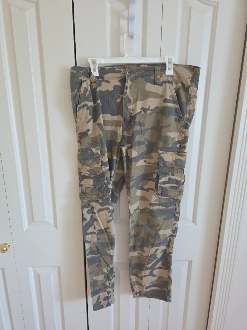 Wrangler Mens Brown Regular Taper Army Pants 34W x 30L